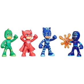 Kit 4 Figuras PJ Masks Herois vs Vilões Missão Noturna F2836 Hasbro - 7,5cm