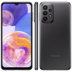 Smartphone Samsung Galaxy A23 Preto 128GB, 4GB RAM, Tela Infinita 6.6", Câmera Traseira Quádrupla, Bateria de 5000mAh e Processador Snapdragon 680 4G