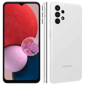 Smartphone Samsung Galaxy A13 Branco, 128GB, 4GB RAM, Tela Infinita de 6.6", Câmera Quádrupla Traseira, Bateria de 5000 mAh e Processador Octa Core