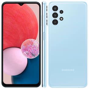 Smartphone Samsung Galaxy A13 Azul, 128GB, 4GB RAM, Tela Infinita de 6.6", Câmera Quádrupla Traseira, Bateria de 5000 mAh e Processador Octa Core