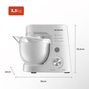 Batedeira Planetária Mondial BP-03W-2B com 12 Velocidades e 700W - Branca