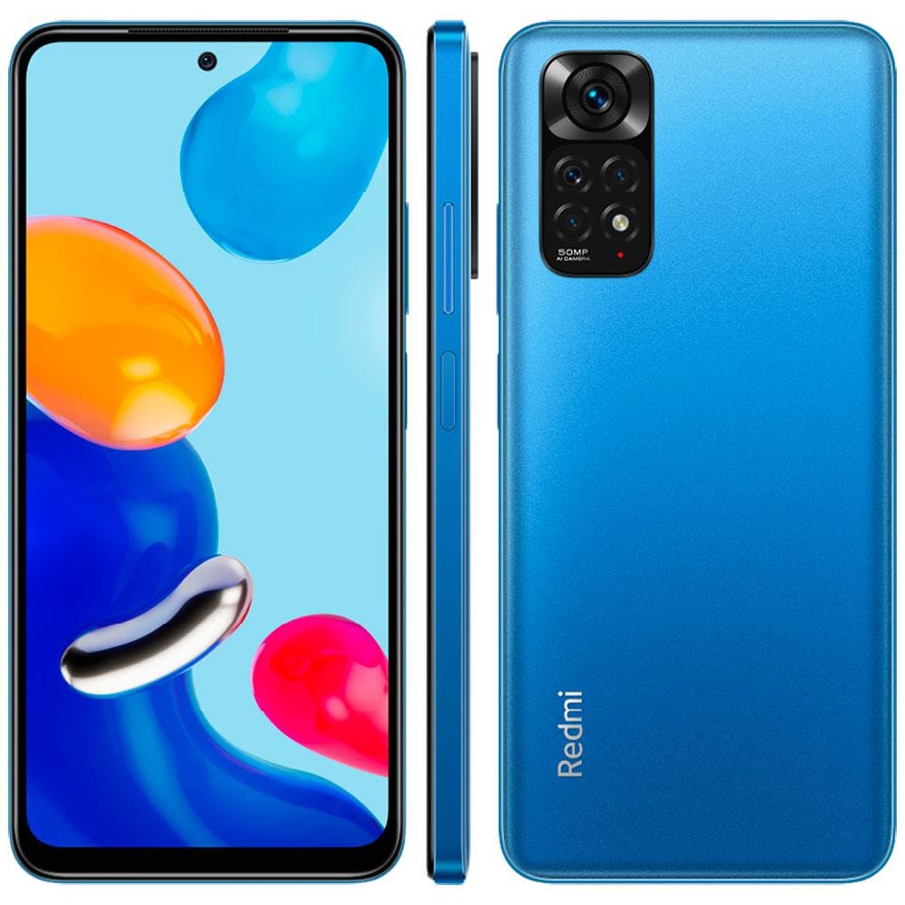 Smartphone Xiaomi Redmi Note 11 Azul Escuro Tela de 6,43