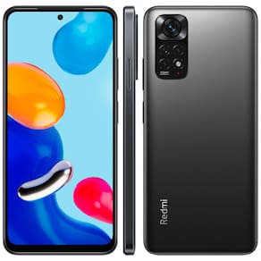 Smartphone Xiaomi Redmi Note 11 Cinza Tela de 6,43", 128GB, 4GB de RAM, Câmera Traseira Quádrupla, Android 11 e Processador Snapdragon 680