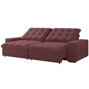 Sofá 4 Lugares Linoforte Benetton com Assento Retrátil, Encosto Reclinável e Revestido em Tecido Suede - 229cm de Largura