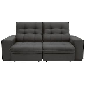 Sofá 3 Lugares Linoforte Benetton Retrátil e Reclinável, Revestido em Tecido Suede - 200cm de Largura