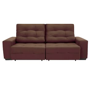 Sofá 3 Lugares Linoforte Bonno com 200 cm de Largura, Retrátil e Reclinável, Revestido em Tecido Suede