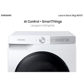 Lava e Seca Samsung WD13T 3 em 1 Branca com Ecobubble, Lavagem Inteligente e Função QuickDrive WD13T704DBH – 13 kg - 220V - 2