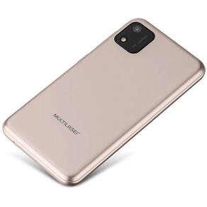 Smartphone Multilaser E 2 Lite P9147 Dourado com 32GB, 1GB de RAM, Tela 4”, Android 10, Dual Chip, Câmera 2MP, 3G, Bluetooth e Processador Quad core