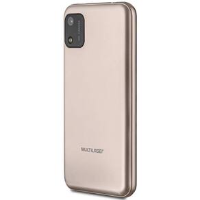 Smartphone Multilaser E 2 Lite P9147 Dourado com 32GB, 1GB de RAM, Tela 4”, Android 10, Dual Chip, Câmera 2MP, 3G, Bluetooth e Processador Quad core