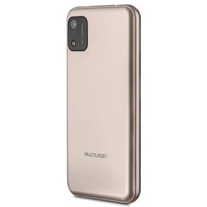 Smartphone Multilaser E 2 Lite P9147 Dourado com 32GB, 1GB de RAM, Tela 4”, Android 10, Dual Chip, Câmera 2MP, 3G, Bluetooth e Processador Quad core