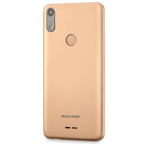 Smartphone Multilaser F Pro 2 P9153 Dourado com 32GB, 1GB de RAM, Tela 5,5", Android 11, Dual Chip, Câmera Traseira 8 MP e Processador Quad Core