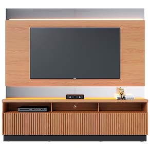 Estante Home Colibri Marajó com 210 cm de Largura, Ideal para TV de até 70”