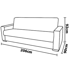 Sofá-Cama 3 Lugares Matrix Grazi Revestido em Tecido Veludo - 206cm de largura