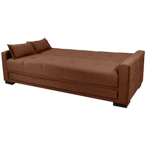 Sofá-Cama 3 Lugares Matrix Grazi Revestido em Tecido Veludo - 206cm de largura