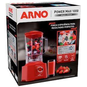 Liquidificador Arno Power Max LN59 Vermelho com 1000 W e 15 Velocidades