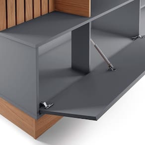 Painel Home Colibri Maceió com 4 Prateleiras, 4 Nichos, para TVs até 65”