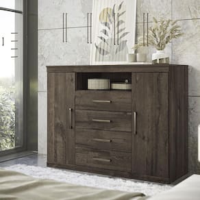 Cômoda Santos Andirá Havana Master 4 Gavetas 2 Portas