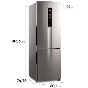 Geladeira Electrolux DB44S Bottom Frost Free com AutoSense e Gaveta HortiFruti 400 L – Inox