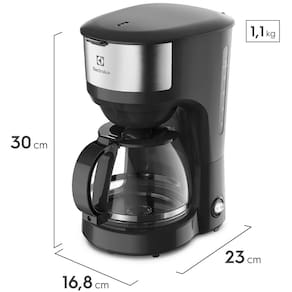 Cafeteira Elétrica Electrolux Efficient ECM20 30 Xícaras – Aço Inox Escovado/Preto