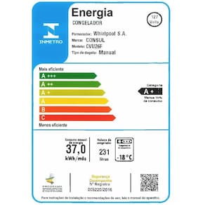 Freezer Vertical Consul CVU26FB com Porta reversível, Pés Ajustáveis e Gavetão multiuso – 231 litros