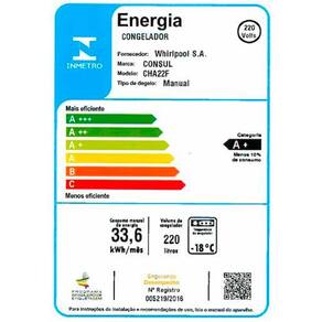 Freezer Horizontal Consul CHA22FB – 220 L