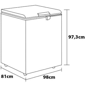 Freezer Horizontal Consul CHA31FB Pés com rodízio, 6 Níveis de temperatura e Degelo Manual - 309L