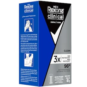 Desodorante Antitranspirante Rexona Clinical Masculino Clean 48g