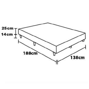 Base Box para Colchão de Casal Biflex Turquia 39x138x188cm - Grafite - 3