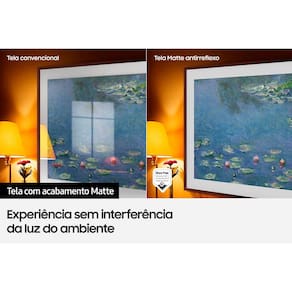 Smart TV 50" QLED 4K Samsung The Frame 50LS03B, Tela Matte, Design slim, Suporte de parede slim incluso, Única Conexão, Molduras customizáveis