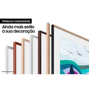 Smart TV 50" QLED 4K Samsung The Frame 50LS03B, Tela Matte, Design slim, Suporte de parede slim incluso, Única Conexão, Molduras customizáveis