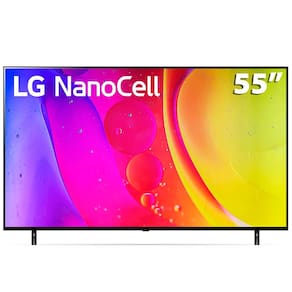 Smart TV 55" LG 4K NanoCell 55NANO80 HDMI 2.0, Nvidia GEFORCE NOW, ThinQ AI, Smart Magic, Google, Alexa