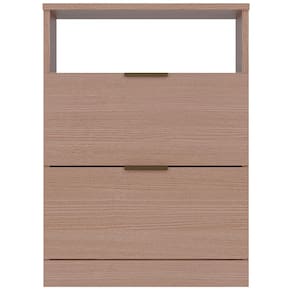 Mesa de Cabeceira Bartira Versatti com 2 Gavetas - Avelã - 1