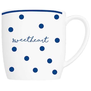 Conjunto de Canecas Germer Urban Love Letter Branco/Azul Marinho 360ml – 2 Peças - 1