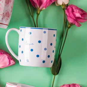 Conjunto de Canecas Germer Urban Love Letter Branco/Azul 360ml – 2 Peças - 2