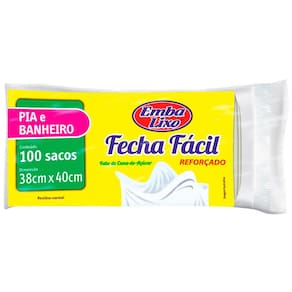Saco para Lixo Embalixo 3L Fecha Fácil Azul - 100 Unidades