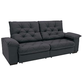 Sofá 4 Lugares Linoforte Luggero Retrátil e Reclinável Revestido em Tecido Suede - 230cm de largura