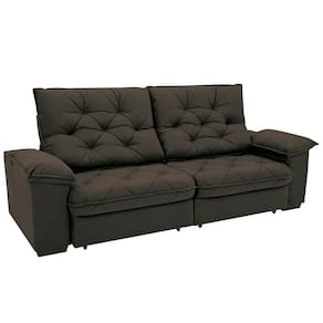Sofá 4 Lugares Linoforte Luggero Retrátil e Reclinável Revestido em Tecido Suede - 230cm de largura