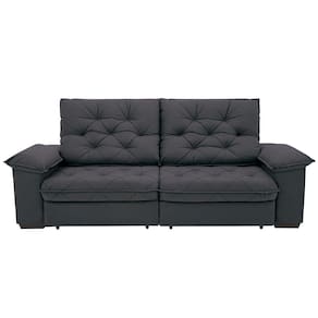 Sofá 3 Lugares Linoforte Luggero Retrátil e Reclinável Revestido em Tecido Suede com 200cm de Largura