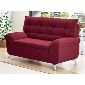Sofá 2 Lugares Linoforte Arezzo Revestido em Suede com 152cm de Largura