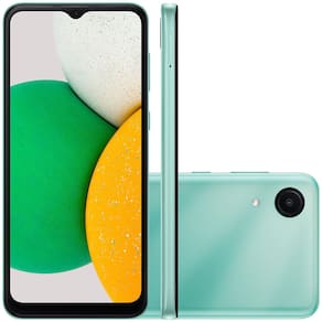 Smartphone Samsung Galaxy A03 Core Verde 32GB, 2GB RAM, Câmera Traseira de 8MP, Selfie de 5MP, Tela Infinita de 6.5" e Processador Octa Core