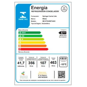 Geladeira Midea MD-RT645MTA Frost Free com Compartimento Extra Frio, Painel Touch e Iluminação LED 463 L - Inox