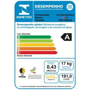 Lavadora e Secadora Elétrica Smart LG WashTower WK17BS6A 17 Kg Aço Escovado Preto com Inteligência Artificial AIDD - 220v