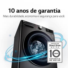 Lava e Seca Smart LG WashTower WK17VS6A 17 Kg Aço Escovado com Inteligência Artificial AIDD - 220V