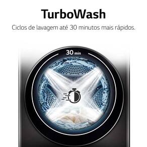 Lava e Seca Smart LG WashTower WK17VS6A 17 Kg Aço Escovado com Inteligência Artificial AIDD - 220V