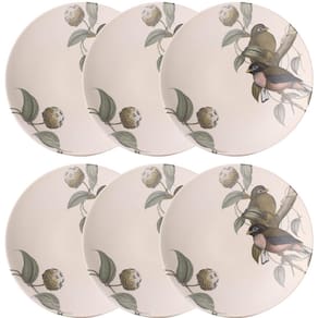 Conjunto com 6 Pratos Fundos Porto Brasil Coup La Vie em Cerâmica Feldspática 21cm – Off-White