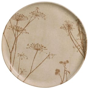 Conjunto com 6 Pratos Rasos Porto Brasil Bio Cyperus em Stoneware 27,5 cm – Cinza - 1