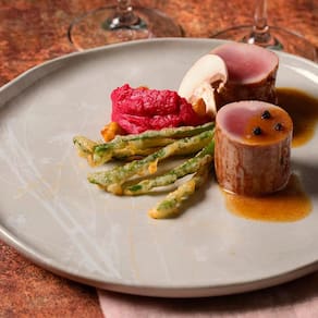 Conjunto com 6 Pratos Rasos Porto Brasil Primavera em Cerâmica Stoneware 27,5 cm - Cinza - 1