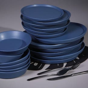 Conjunto com 6 Pratos Fundos Porto Brasil Neo Boreal em Stoneware 19,5 cm – Azul - 3