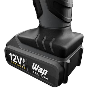 Parafusadeira e Furadeira de Impacto WAP BPFI 12K4 Carregador Bivolt 12V 3/8” com Maleta e Acessórios
