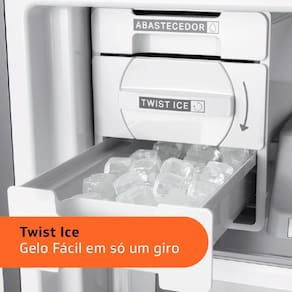 Geladeira Brastemp French Door BRO85AK Frost Free com Tecnologia Inverter, Turbo Freezer e Design Premium 554 L - Inox